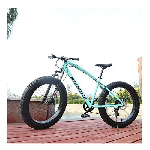 Fat Tyre Bike : RHSMW Snowmobile, Widen Big Tire Variable Speed Fat Tire Car Damping Mountain Bike Adjustable Seat of Bicycles Help To Ride Better, G, 27 speed