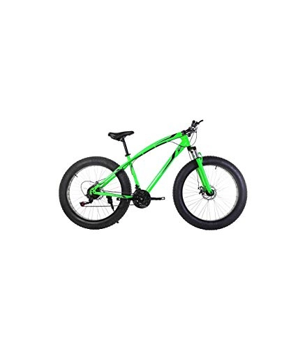 Fat Tyre Bike : Riscko Fat Bike, Mountain bike BEP-011 21 gears 26'' wheels (Green Fluor)