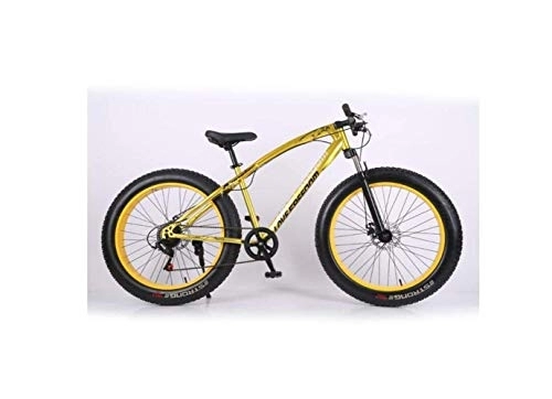 Fat Tyre Bike : SEESEE.U Mountain Bike 26 inch Off-Road ATV 24 Speed Snowmobile Speed Mountain Bike 4.0 Big Tire Wide Tire Bicycle, Silver, Golden, A