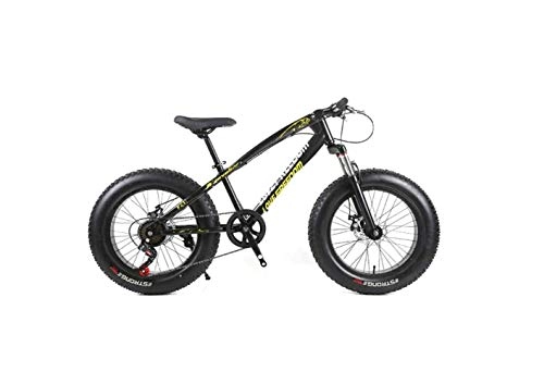 Fat Tyre Bike : SEESEE.U Mountain Bike Unisex Hardtail Mountain Bike 7 / 21 / 24 / 27 Speeds 26 inch Fat Tire Road Bicycle Snow Bike / Beach Bike with Disc Brakes and Suspension Fork, Black, 7 Speed