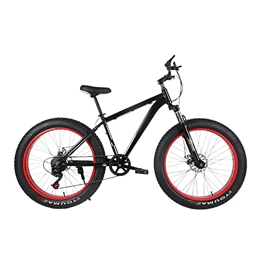 Fat Tyre Bike : Snow Bike Mountain Bike, Adult Fat Tire Mountain Trail Bike, Highway Bicycle -Aluminium Frame Disc Brake (26)