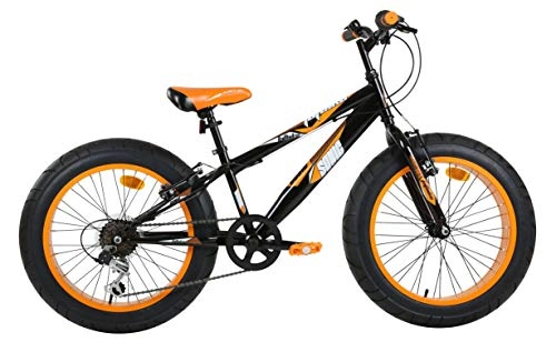 Fat Tyre Bike : Sonic Unisex-Youth Fatbike 20 V Bicycle, Black / Mango, 20