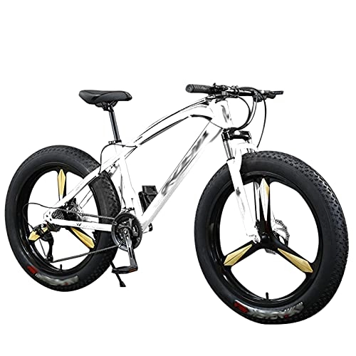 Fat Tyre Bike : Tbagem-Yjr 26 Inch Variable Speed Mountain Bikes, 3 Knife Wheels Road Bike Fat Tire Mountain Bike Bicycle 7 / 21 / 24 / 27 / 30 Speed Bicycle Full Suspension MTB Bikes (Color : C, Size : 21speed)