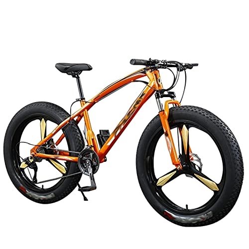Fat Tyre Bike : Tbagem-Yjr 26 Inches Folding Fat Tire Snow Bike 7 / 21 / 24 / 27 / 30 Speed Bicycle Full Suspension MTB Bikes Disc Brakes 3 Knife Wheels Road Bike High-Carbon Steel Frame (Color : D, Size : 7speed)