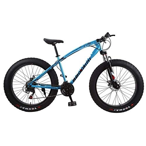Fat Tyre Bike : TRGCJGH Mountain Bike, Fat Bicycles - 26 Inch, Dual Disc Brakes, Wide Tires, Adjustable Seats, A-27Speed