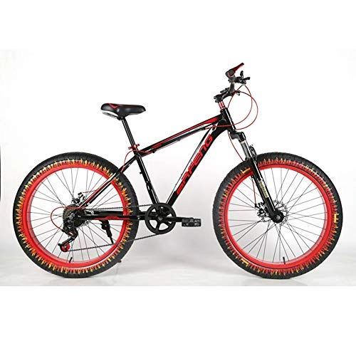 Fat Tyre Bike : Variable Speed Fat Bike Aluminum Alloy Outroad Mountain Bike, Snow Big Tires Mountain Bike Men And Women, Children's Bikes A Variety Of Colors Frame Disc Brake G -30 Speed -24 Inches