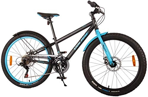Fat Tyre Bike : Volare Rocky Children's Bicycle - 24 inch - Black - Shimano Tourney 6 gears - 95% assembled - Prime Collection