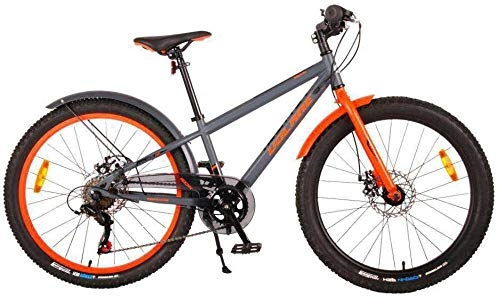 Fat Tyre Bike : Volare Rocky Children's Bicycle - 24 inch - Grey - Shimano Tourney 6 gears - 95% assembled - Prime Collection