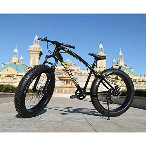 Fat Tyre Bike : VVBGTS Foldable MountainBike 26 Inch 4.0 Widened Large Tire Shift Fat Tire Bike, Mountain Beach Snowmobile, Shock Absorption Off-Road Bicycle (Color : 1, Size : 7Speed) (Color : 1, Size : 30Speed)