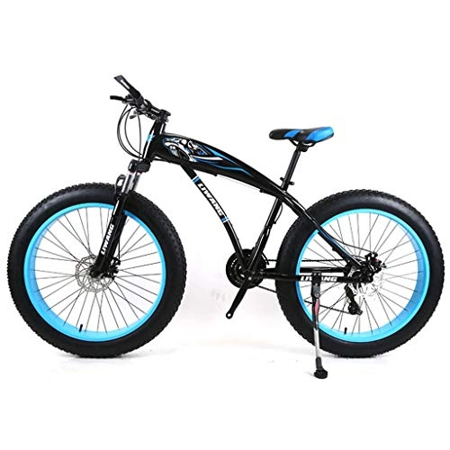 Fat Tyre Bike : WGYDREAM Mountain Bike, 24" Ravine Bike with Dual Disc Brake Front Suspension 21 / 24 / 27 speeds Mountain Bicycles, Carbon Steel Frame (Color : B, Size : 24 Speed)