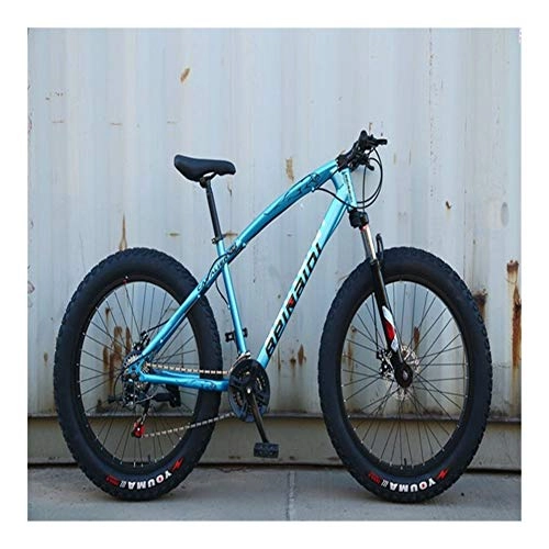 Fat Tyre Bike : without logo AFTWLKJ Road Bike Mountain Bike Fixed Gear Bike Snowmobile 4.0 Expanded Large Variable Speed Tire Fat Tire Auto Shock Absorption Mountain (Colore : A12, Numero di velocità : 24 Speed)