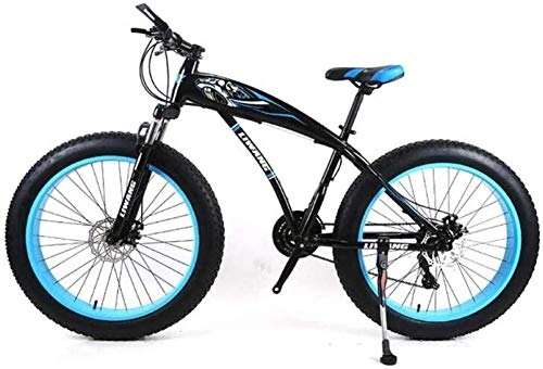 Fat Tyre Bike : Wyyggnb Mountain Bike, Folding Bike 7 / 21 / 24 / 27 Speeds, 26 Inch Fat Tire Road Bicycle Snow Bike Pedals With Disc Brakes And Suspension Fork (Color : B, Size : 24 Speed)