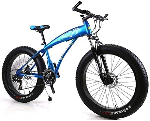 Fat Tyre Bike : Wyyggnb Mountain Bike, Folding Bike Mountain Bike 21 / 24 / 27 Speeds Mens MTB Bike 24 Inch Fat Tire Road Bicycle Snow Bike Pedals With Disc Brakes And Suspension Fork (Color : A, Size : 21 Speed)
