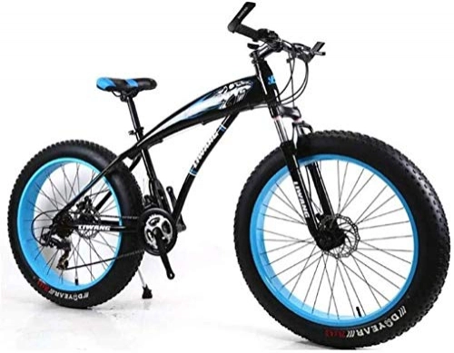 Fat Tyre Bike : Wyyggnb Mountain Bike, Folding Bike Mountain Bike 21 / 24 / 27 Speeds Mens MTB Bike 24 Inch Fat Tire Road Bicycle Snow Bike Pedals With Disc Brakes And Suspension Fork (Color : D, Size : 24 Speed)