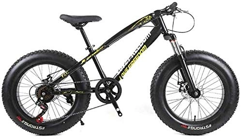 Fat Tyre Bike : Wyyggnb Mountain Bike, Folding Bike Unisex Mountain Bike 7 Speeds 26 Inch Fat Tire Road Bicycle Snow Bike / Beach Bike With Disc Brakes And Suspension Fork (Color : Black, Size : 7 Speed)
