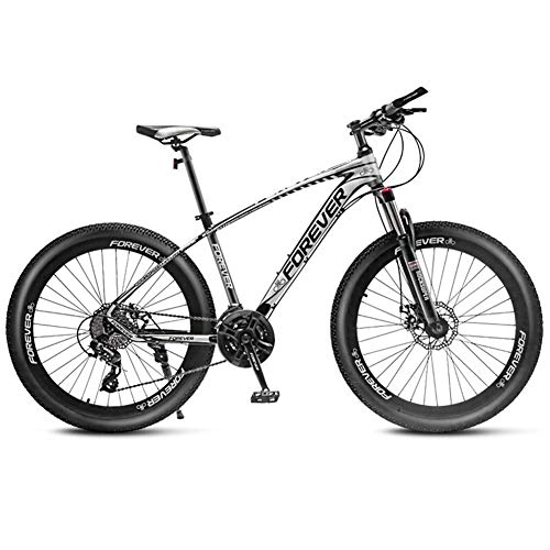Fat Tyre Bike : XHJZ 24" Adult Mountain Bikes, Frame Fat Tire Dual-Suspension Mountain Bicycle, Aluminum Alloy Frame, All Terrain Mountain Bike, 24 / 27 / 30 / 33 speed, C, 24 speed