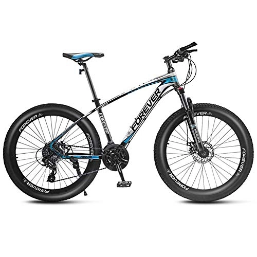 Fat Tyre Bike : XHJZ 27.5 Inch Mountain Bikes, Adult 24 / 27 / 30 / 33-Speed Hardtail Mountain Bike, Aluminum Frame, All Terrain Mountain Bike, Adjustable Seat, A, 27 speed