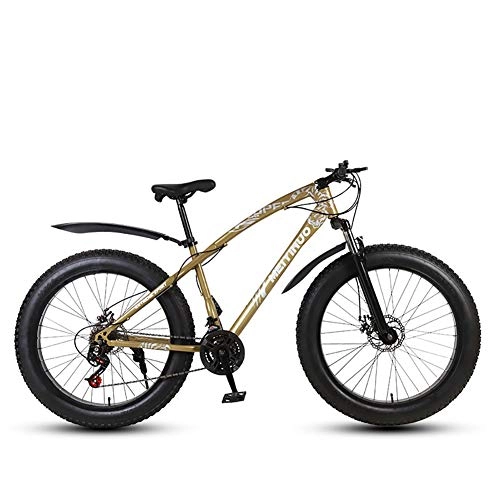 Fat Tyre Bike : XIAOFEI 26 Inch Double Disc Brake Wide Tire Off-Road Variable Speed Bicycle Adult Mountain Bike Fat Bikes, Adult Mates Hanging Out Together, A5, 26IN