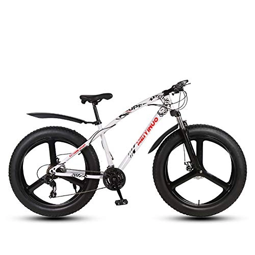 Fat Tyre Bike : XIAOFEI 26 Inch Double Disc Brake Wide Tire Off-Road Variable Speed Bicycle Adult Mountain Bike Fat Bikes, Adult Mates Hanging Out Together, B2, 24IN