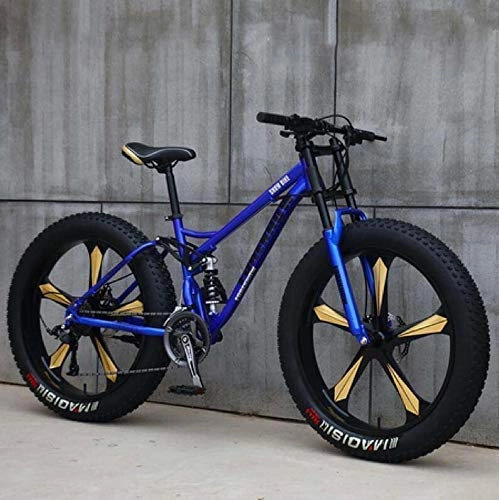 Fat Tyre Bike : XYSQWZ 26 Inch Mountain Bike For Teens Of Adults Men And Women High Carbon Steel Frame Soft Tail Dual Suspension Mechanical Disc Brake Aluminum Alloy Wheels Outdoor Travel