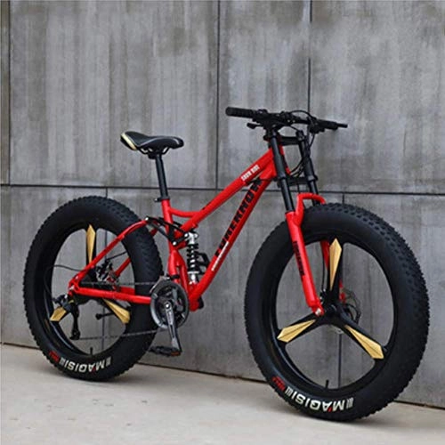 Fat Tyre Bike : YI KE Variable Speed Off-road Beach Snowmobile Adult Super Wide Tire Mountain Bike Male And Female Student Bicycle 26inch