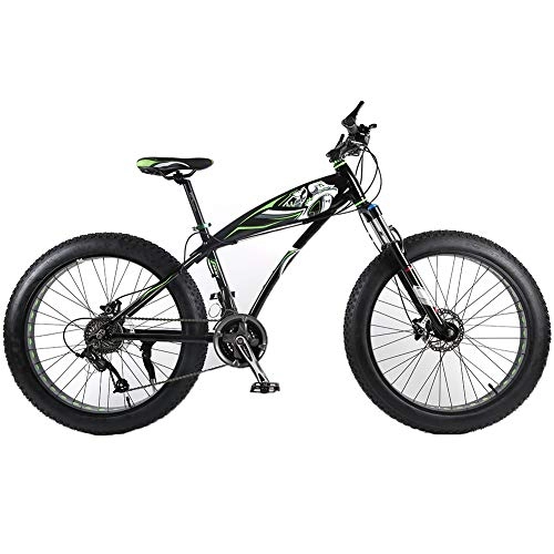 Fat Tyre Bike : YOUSR Dirtbike mountain bike full suspension Fat Bike fork suspension for men and women Black 26 inch 30 speed
