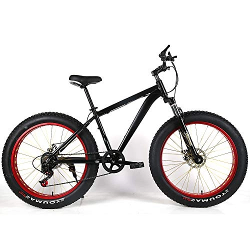 Fat Tyre Bike : YOUSR Mountain Bicycles Fat Bike Mountain Bicycles Lightweight For Men And Women Black 26 inch 30 speed