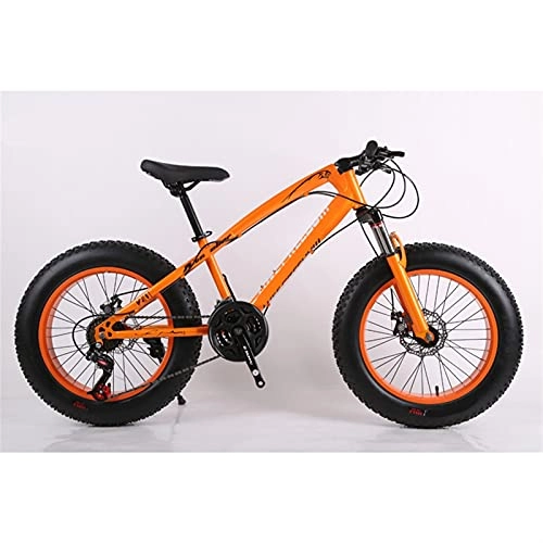 Fat Tyre Bike : Youth / Adult 21-speed 20-inch Windproof Spoke Wheel Wide Tire Bicycle, Front Suspension Cross-country Snow Beach Bike, Multi-color High Carbon Steel Frame, Off-road Mountain Bike Bikes For Men, Beach S