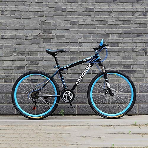 Fat Tyre Bike : YXWJ 24 / 26 Inch Mountain Bike For Adults Dual Disc Brake Fat Tire Mountain Trail Bike 24 / 27speed Off-Road Variable Speed Racing Bikes For Men And Women (Color : 26 inches, Size : 27 speed)