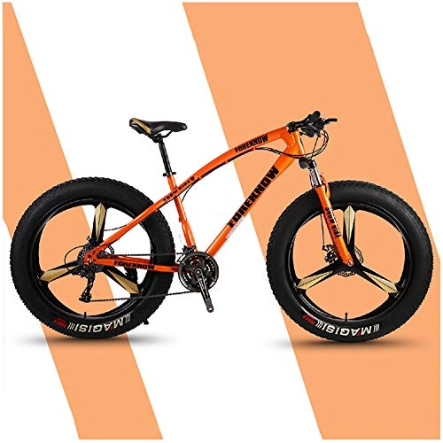 Fat Tyre Bike : YXYLD Fat Tire Mountain Bike Hard tail, 26inch Carbon Steel Mountain Bike, for Adult, 7 / 21 / 24 / 27 Speed Bicycle Fork Suspension MTB, Dual disc brake Mountain Bikes