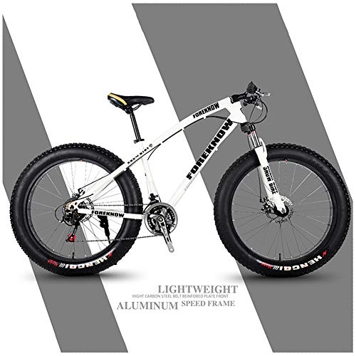 Fat Tyre Bike : YXYLD Fat Tire Mountainbikes 26 Zoll, Erwachsene Fahrrad Vorderradaufhängung Rennräder, Doppelt Scheibenbremse, Bike 7 / 21 / 24 / 27-Gang Variable Geschwindigkeit MTB