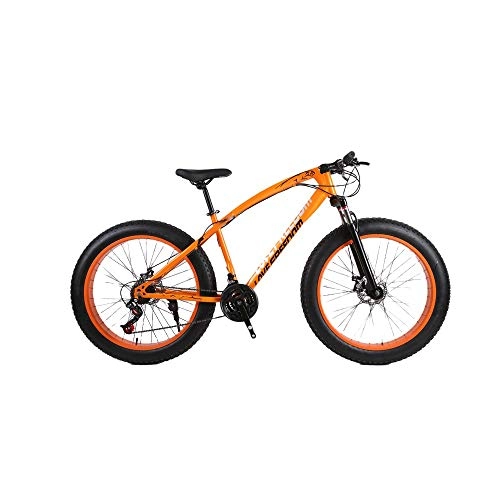 Fat Tyre Bike : ZHANGXIAOYU Double disc limited capabilities off-road shift Bike (Color : Orange)