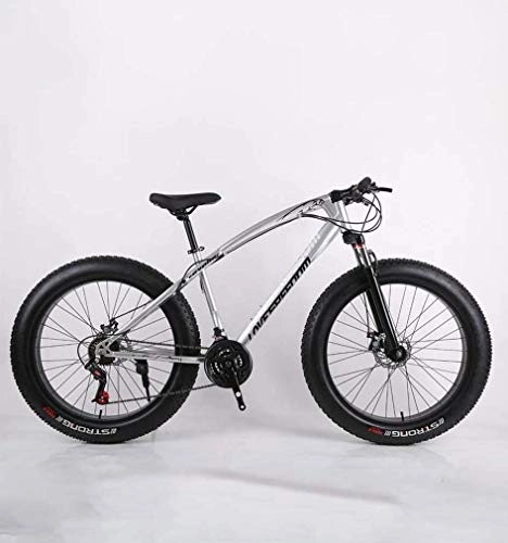 Fat Tyre Bike : ZTBXQ Fitness Sports Outdoors Fat Tire Adult Mountain Bike High-Carbon Steel Frame Cruiser Bikes Beach Snowmobile Bicycle Double Disc Brake 26 Inch Wheels