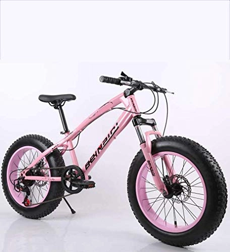 Fat Tyre Bike : ZTBXQ Fitness Sports Outdoors Fat Tire Mens Mountain Bike Double Disc Brake / High-Carbon Steel Frame Bikes 7 Speed Beach Snowmobile Bicycle 20 inch Wheels