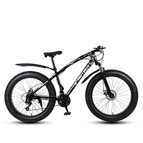 Fat Tyre Bike : zxcvb Variable Speed Bicycle 26-Inch Mountain Bike, Shock Absorption Dual Disc Brakes, Wide Tires, Trail Bike, Bicycle for Adult21 / 24 / 27 Speed