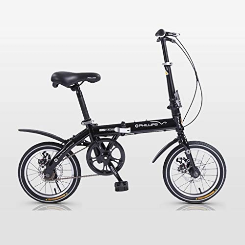 Folding Bike : 14 Inch Folding Bicycle Lightweight Bike Children Road Bike Adult City Bike Mini Bicycle High Load Bearing