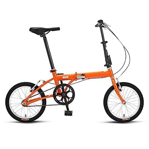 Folding Bike : 16" Lightweight Alloy Folding City Bike Bicycle, Dual Disc brakes, Portable Folding Bike Ultra Light Adult Student Folding Carrier Bicycle for Sports Outdoor Cycling Travel