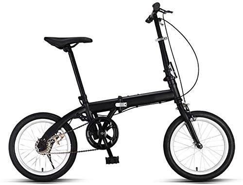 Folding Bike : 16in Folding Bike Bicycle Cruiser 6 Speed Adult Student Outdoors Sport Mountain Cycling Ultralight Portable Foldable Bike for Men Women Lightweight Folding Casual Damping Bicycle ( Color : Black-b )