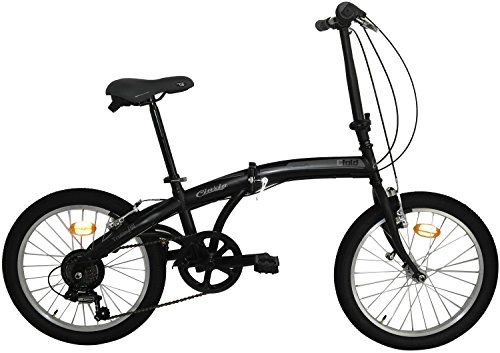 Folding Bike : 20"Folding Bicycle Steel C-Fold Shimano 6V red black grey