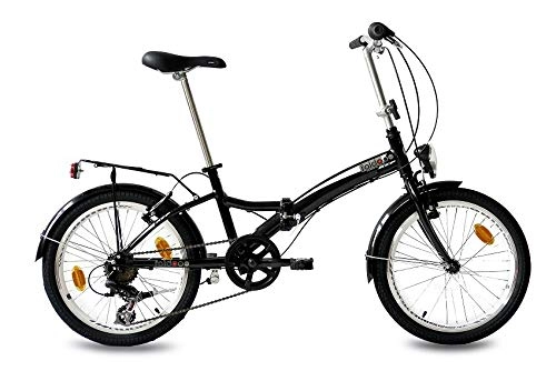 Folding Bike : 20" FOLDING BIKE ALLOY CITY BIKE FOLDO 6 speed SHIMANO Unisex black (s) - (20 inch)