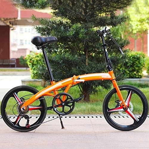 Folding Bike : 20 Inch Folding Bicycle Portable Road Bike with Variable Speed, Anti-Puncture Tire, for Adult And Student, C
