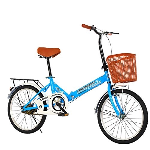 Folding Bike : 20-Inch Folding Bicycle - Portable Student Folding Bike for Men And Women Folding Speed Bicycle Damping Bicycle
