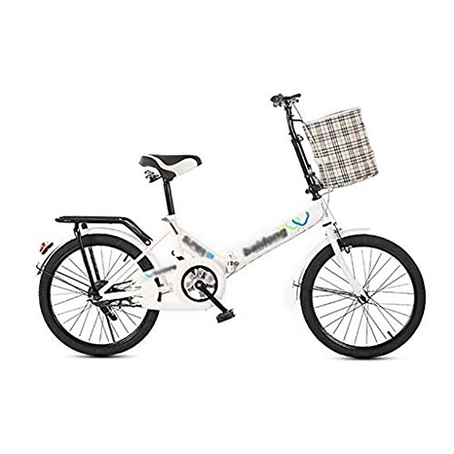 Folding Bike : 20-Inch Folding Speed ​​Bicycle, Student Folding Bike, Folding Speed ​​Bicycle, Damping Bicycle, shockabsorption, for Men And Women-A