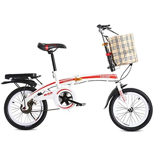 Folding Bike : 20 Inch Mini Folding Bike, Variable Speed Adult Men Women ​​City Urban Folding Bicycle Double Safety Brake / High Carbon Steel Body Suitable Height: 140-175CM Outdoor Bicycle B, 20 inches