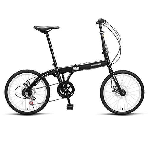 Folding Bike : 20 Inch Women’s Bike, Portable Folding Adult Bike, Campus Mini Bike For Student And Teens, Ultra-Light City Bicycle, Comfort Bike For Work & Shopping & Picnic(Color:black)