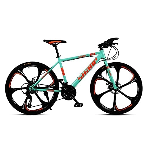 Folding Bike : 21-Speed(24-Speed, 27-Speed) Road Bikes Bicycle Foldable Adultmountain Bike Lightweight Sturdy High-Carbon Steel Bicycle Dual Disc Brakes Front Suspension Fork for Men (Green 21 Speed)