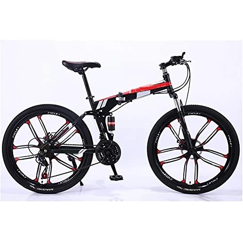 Folding Bike : 24" 26" Lightweight Alloy Folding City Bike Bicycle, Comfortable Mobile Portable Compact Lightweight Great Suspension Folding Bike for Men Women - Students and Urban Commuters / A / 24inch