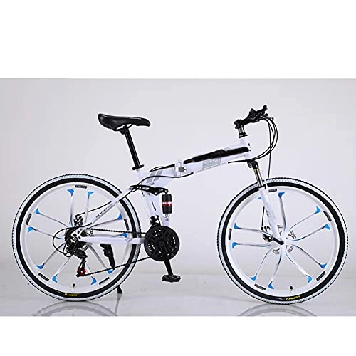 Folding Bike : 24" 26" Lightweight Alloy Folding City Bike Bicycle, Comfortable Mobile Portable Compact Lightweight Great Suspension Folding Bike for Men Women - Students and Urban Commuters / B / 24inch