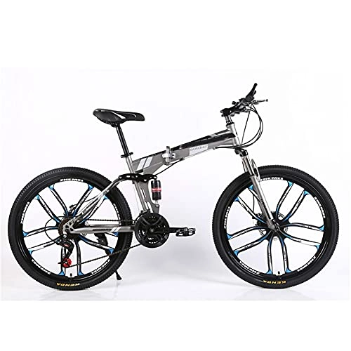 Folding Bike : 24" 26" Lightweight Alloy Folding City Bike Bicycle, Comfortable Mobile Portable Compact Lightweight Great Suspension Folding Bike for Men Women - Students and Urban Commuters / D / 26inch