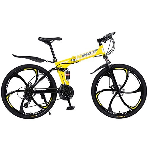 Folding Bike : 24 / 27 Speed Folding Mountain Bike, 26 Inch Speed Double disc brake MTB Folding Bicycle Adult Men Women Folding Outroad Bicycles Load capacity: 150kg A, 26 inch 21 speed